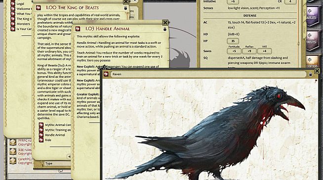 Fantasy Grounds - Mythic Monsters #28: Animals (PFRPG)