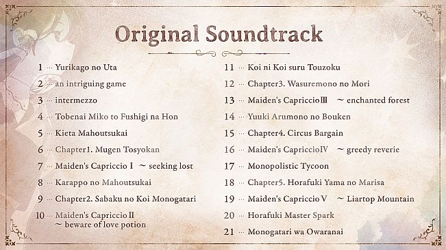 Marisa of Liartop Mountain Original Soundtrack
