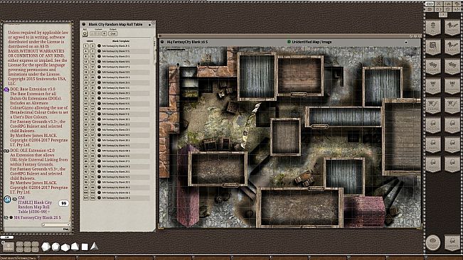 Fantasy Grounds - Meander Map Pack Fantasy City Blank Templates (Map Pack)