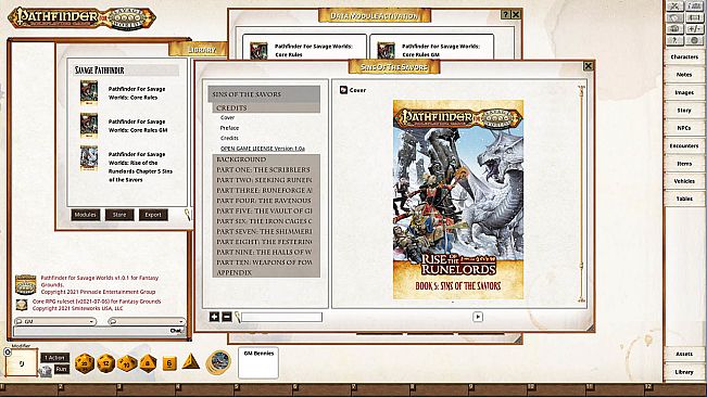 Fantasy Grounds - Pathfinder(R) for Savage Worlds: Rise of the Runelords! Book 5 - Sins of the Saviors