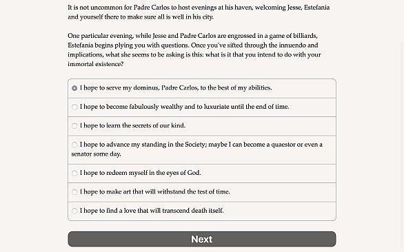 Choice of the Vampire