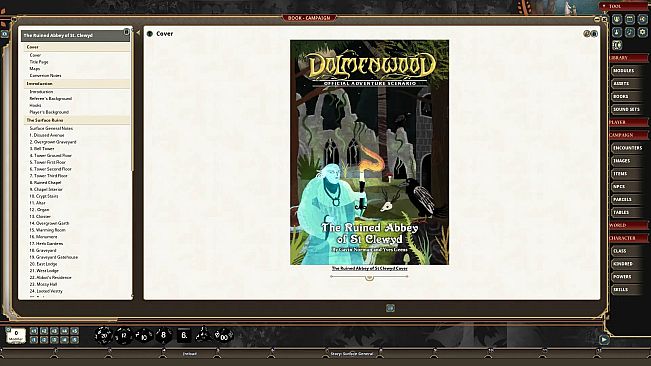 Fantasy Grounds - Dolmenwood - The Ruined Abbey of St. Clewyd