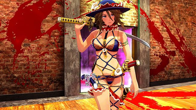 OneeChanbara ORIGIN - Exclusive Aya Costume: Aya's Bondage Bikini Royal Blue