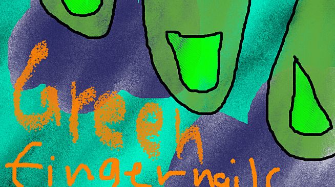 Green Fingernails Hanging Over Clouds