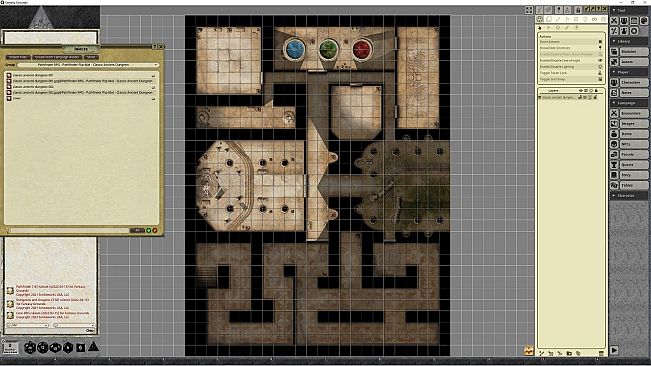 Fantasy Grounds - Pathfinder RPG - Pathfinder Flip-Mat - Classic Ancient Dungeon