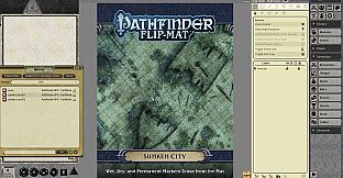 Fantasy Grounds - Pathfinder RPG - Pathfinder Flip-Mat - Sunken City