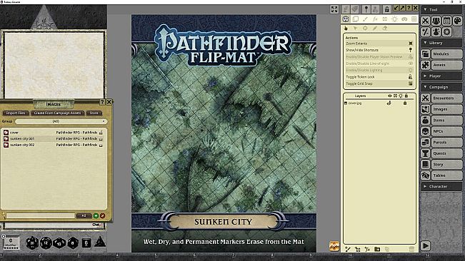 Fantasy Grounds - Pathfinder RPG - Pathfinder Flip-Mat - Sunken City