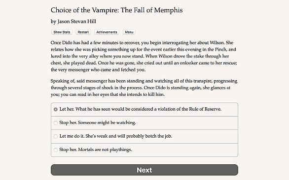 Choice of the Vampire: The Fall of Memphis