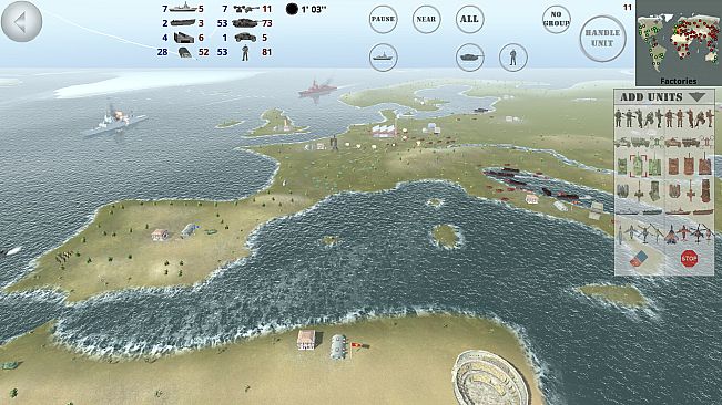 Battle 3D - Strategy game - World Map