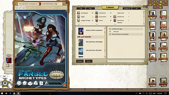 Fantasy Grounds - The Last Parsec: Archetypes (Savage Worlds)