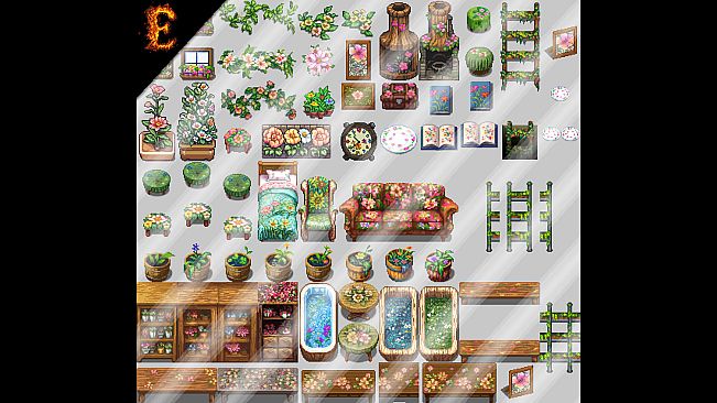 RPG Maker MZ - Emberatix Floral Theme Tileset