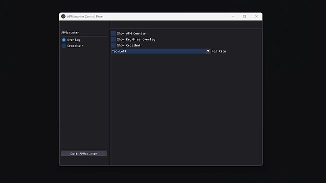 APMcounter - Crosshair & Input overlay