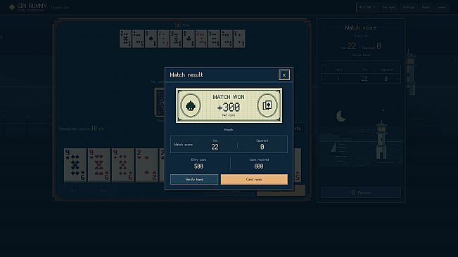 Gin Rummy: Pixel Cardroom
