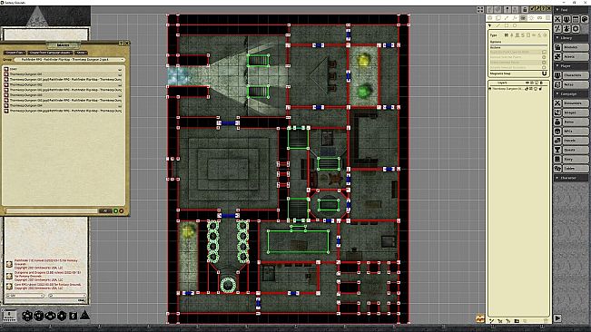 Fantasy Grounds - Pathfinder RPG - Pathfinder Flip-Mat - Thornkeep Dungeon 2-pack