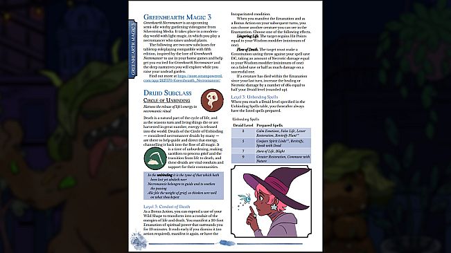 Greenhearth Magic: A companion to Greenhearth Necromancer for 5.5e