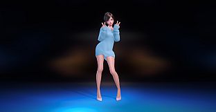 Angel Legion-DLC Off-Shoulder Sweater (Blue)