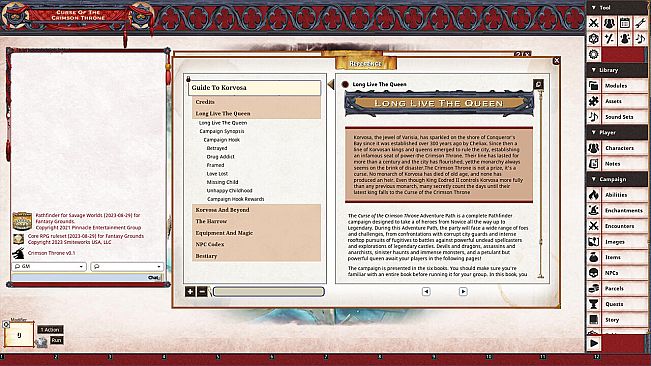 Fantasy Grounds - Pathfinder(R) for Savage Worlds: Guide to Korvosa