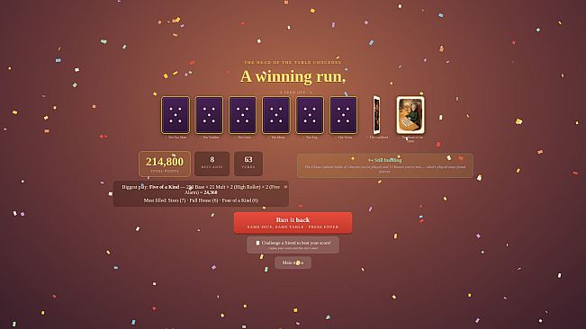 Tumble: A Cozy Dice Roguelite