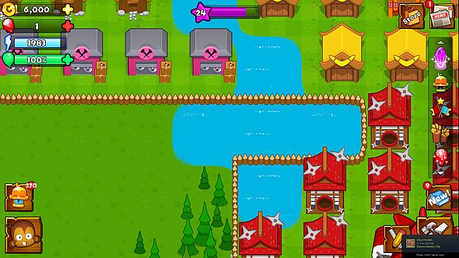 Bloons Monkey City - Log City Walls