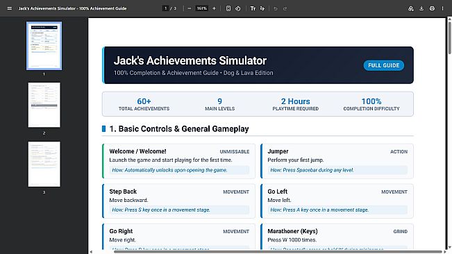 Jack Achievements simulator guide