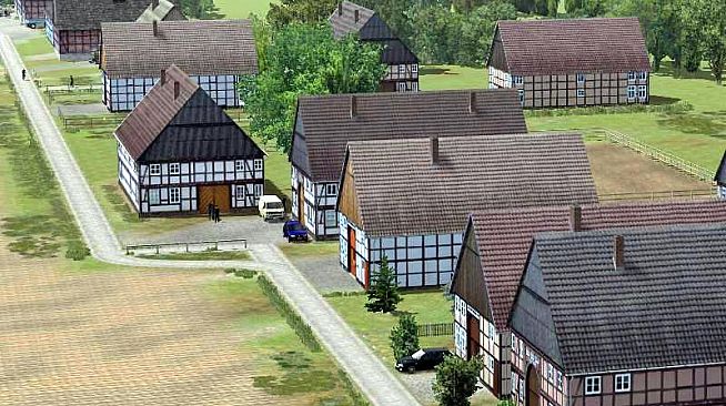 Modelset 1 - Railstation, Houses, Barn