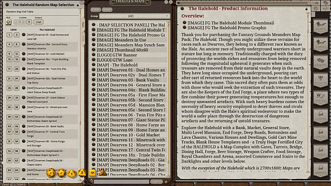 Fantasy Grounds - Meanders Map Pack: The Halehold (Map Pack)