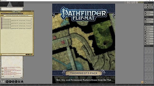 Fantasy Grounds - Pathfinder RPG - Pathfinder Flip-Mat - Thornkeep Dungeon 2-pack