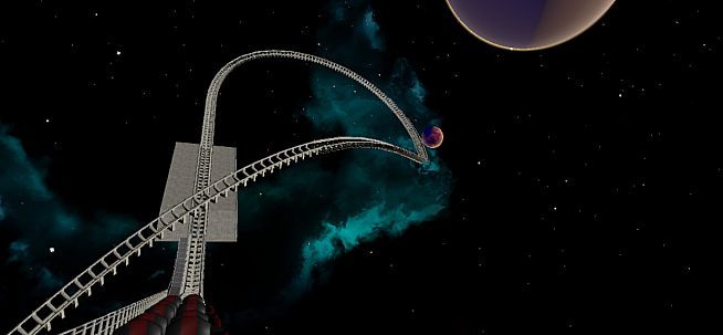 VR Galactic Roller Coaster