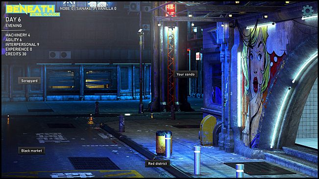 Beneath steel clouds