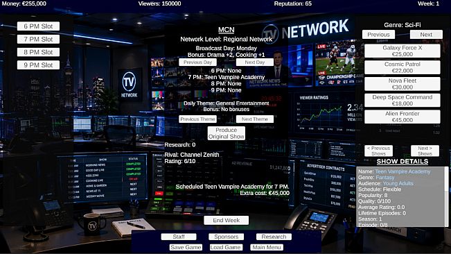TV Network Simulator