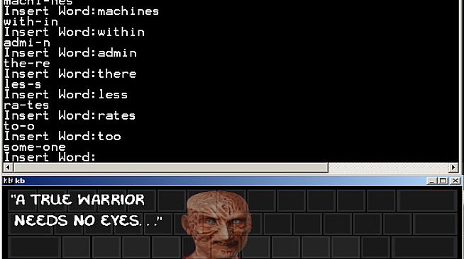 Touch Typing Home Row Speed Grinder - iReact Freddy Krueger Nightmare Custom Art Keyboard