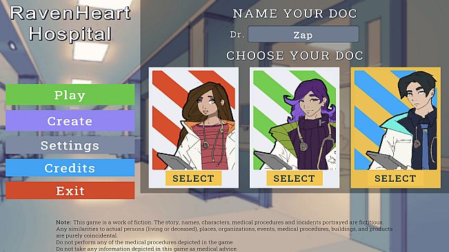 RavenHeart Hospital: A Medical Visual Novel