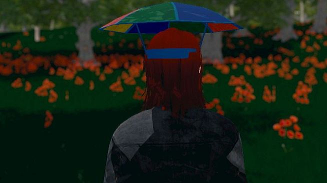 Hide and Seek - Rainbow Umbrella Hat