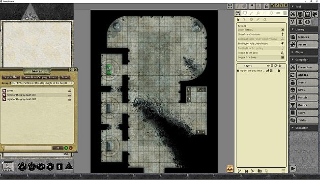 Fantasy Grounds - Pathfinder RPG - Pathfinder Flip-Mat: Night of the Gray Death