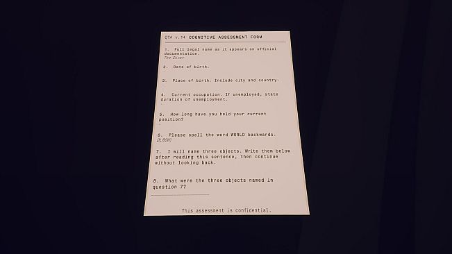 Cognition Test