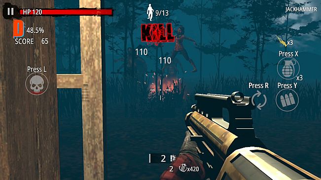 Zombie Hunter: D-Day - SS-ranked Weapon "JACKHAMMER"