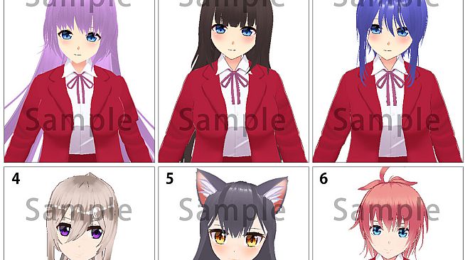 RPG Maker 3D Character Converter - Gee-kun-soft character 13 school uniform 4