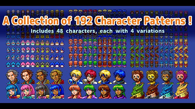 RPG Maker MV - MEGA FANTASY Walking Actors and Faces