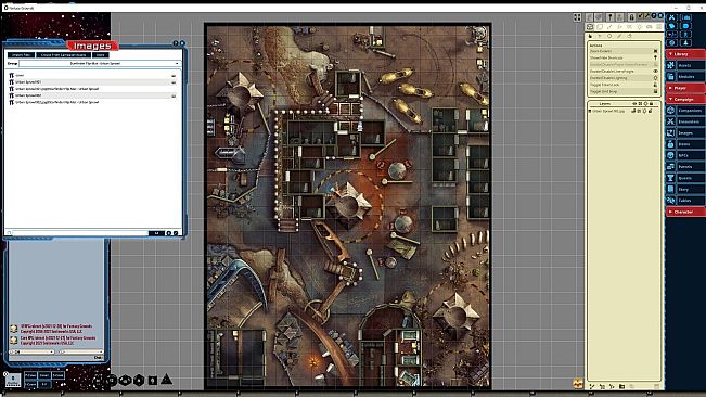 Fantasy Grounds - Starfinder RPG - Flip-Mat - Urban Sprawl