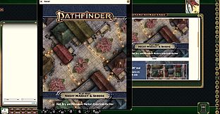 Fantasy Grounds - Pathfinder RPG - Flip-Mat: Night Market & Shrine