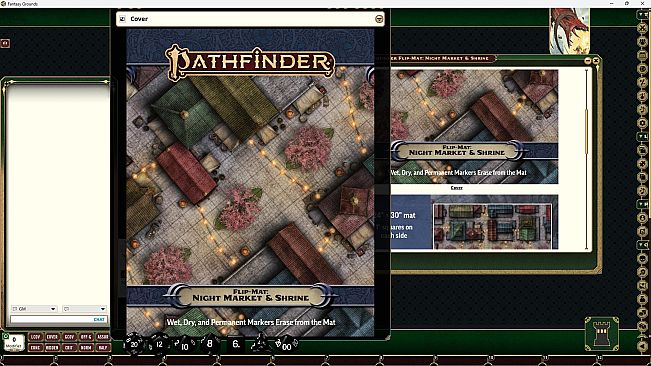 Fantasy Grounds - Pathfinder RPG - Flip-Mat: Night Market & Shrine