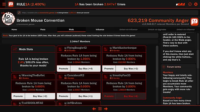 Rule1A Incremental: Idle Forum