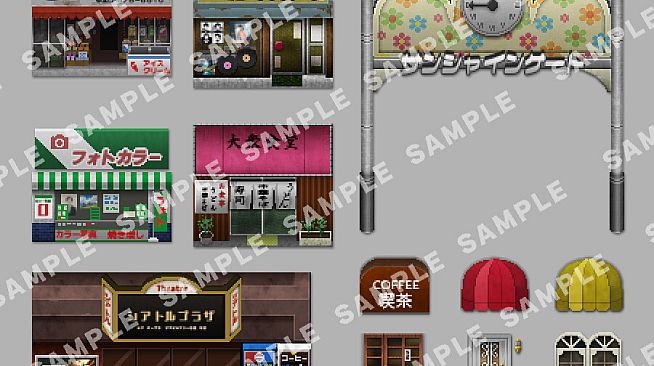RPG Maker MZ - SERIALGAMES Living Good City Tileset - 80's Scene SET