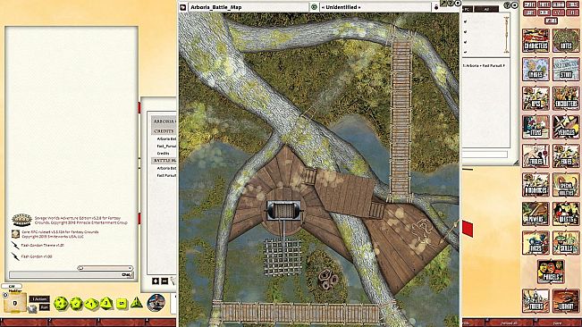 Fantasy Grounds - Flash Gordon Combat Map 1: Arboria + Fast Pursuit Rocket