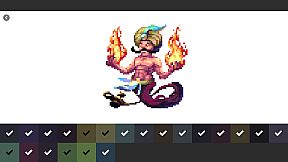 Pixel Art Monster - Color by Number