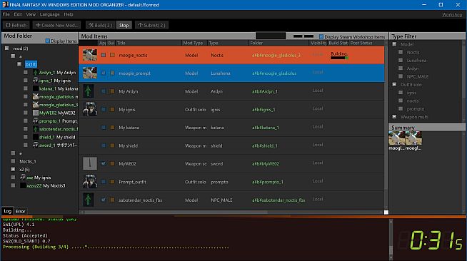 FINAL FANTASY XV WINDOWS EDITION MOD ORGANIZER