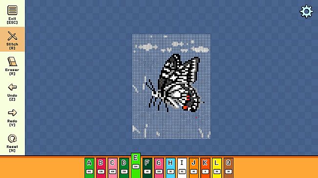 Pixel Cross Stitch - Flowers and Butterflies Pack 3