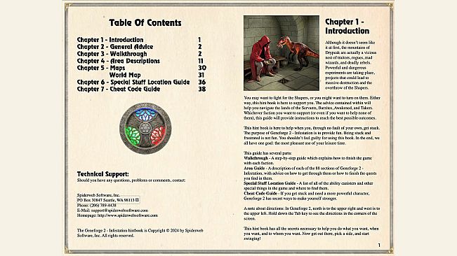 Geneforge 2 Hintbook and Bonuses