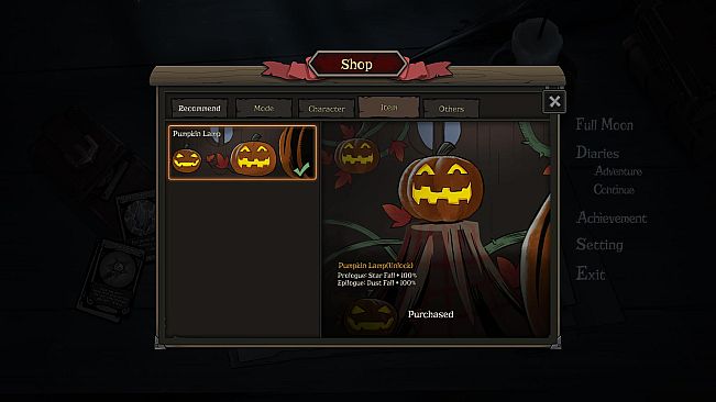 Night of Full Moon - Pumpkin Lamp