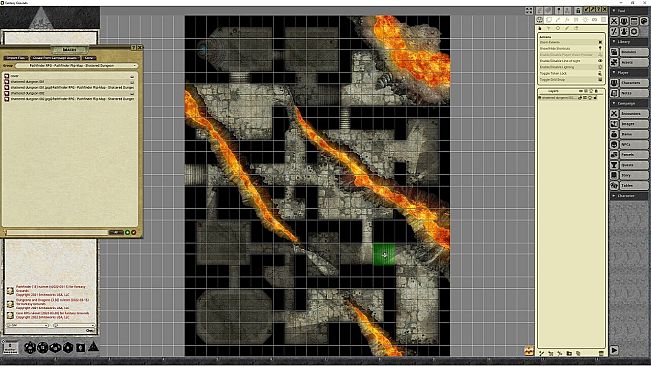 Fantasy Grounds - Pathfinder RPG - Pathfinder Flip-Mat - Shattered Dungeon